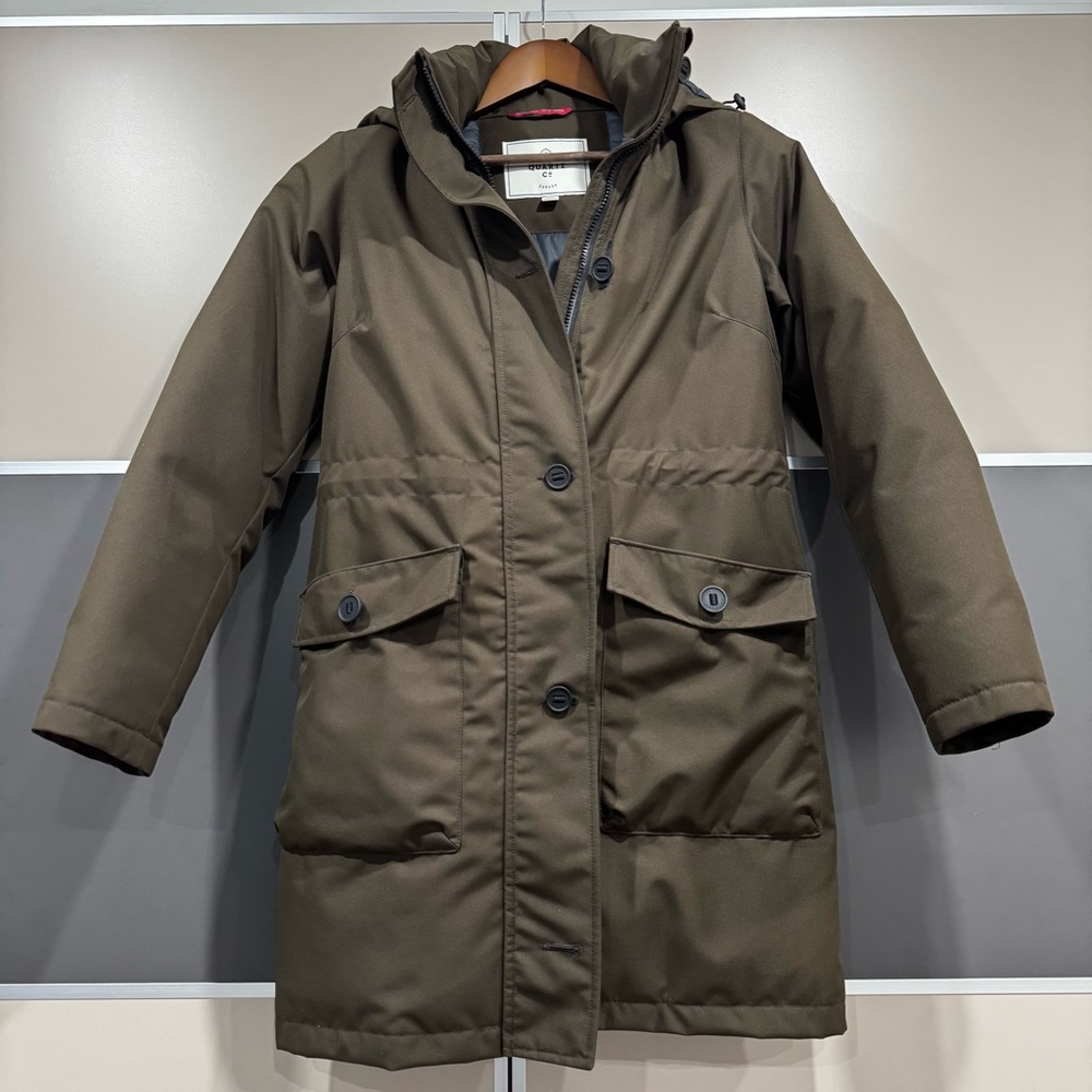 Quartz Co Canada Women’s Winter Down Jacket Parka Green